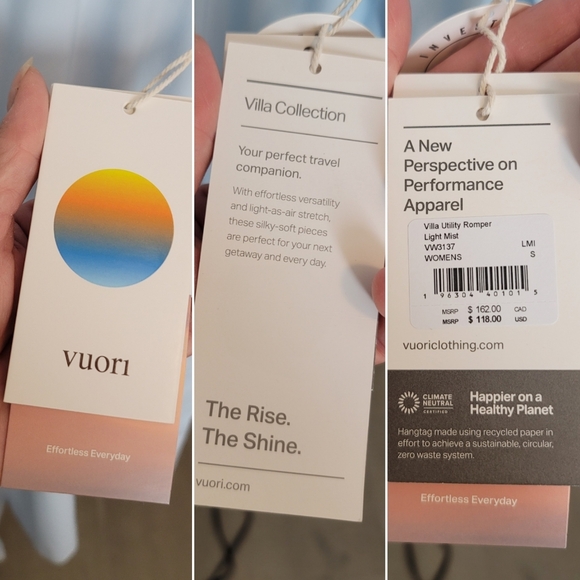 🆕️ Vuori Villa Utility Romper in Light Mist - Picture 9 of 15